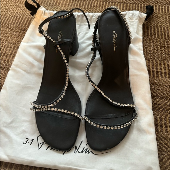 Phillip Lim Drum Crystal Ankle Strap Sandal Size 40 - Picture 2 of 4